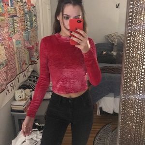 Selling cute pink long sleeve crop top!